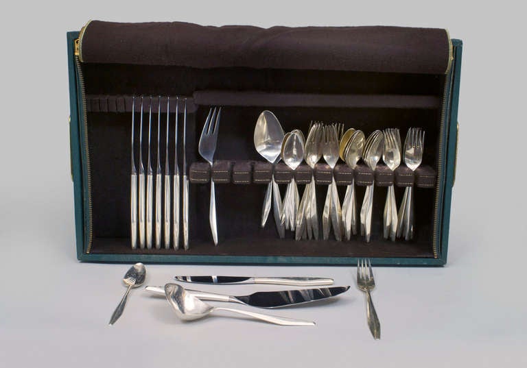 1950's Gio Ponti for Reed & Barton Sterling Silver Dinner Service