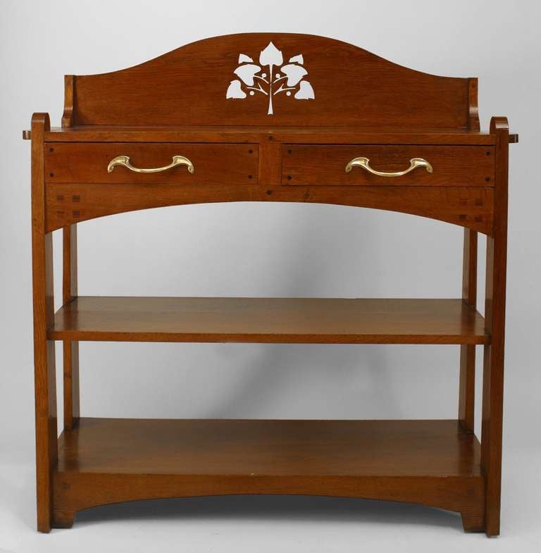 Arts and Crafts Oak Arts & Crafts Sideboard By Leon Jallot