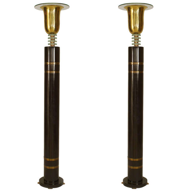 Pair of French Art Deco Floor Lamps at 1stdibs