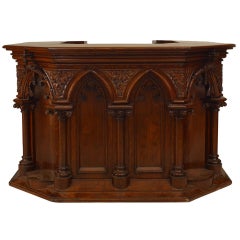 English Gothic Revival Oak Pulpit