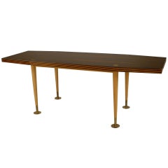 Table basse moderne italienne en palissandre, érable et sycomore