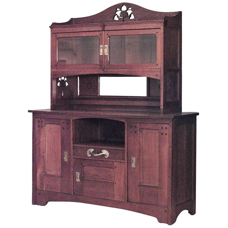 Oak Arts and Crafts By Leon Jallot For Sale at 1stdibs