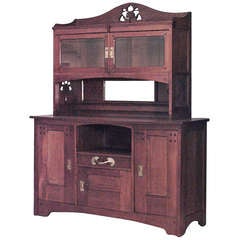 Oak Arts & Crafts Cabinet By Leon Jallot 12
