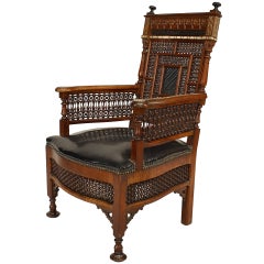 Moorish Inlaid Arm Chair