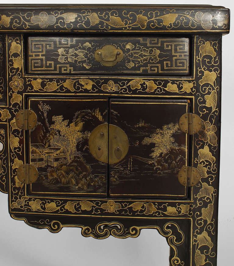 19th Century 19th c. English Regency Chinoiserie Desk