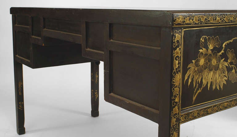 Wood 19th c. English Regency Chinoiserie Desk