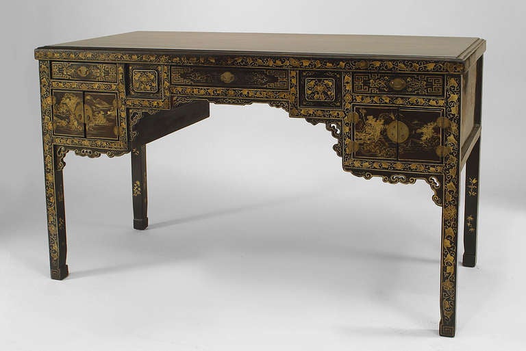 19th c. English Regency Chinoiserie Desk 2