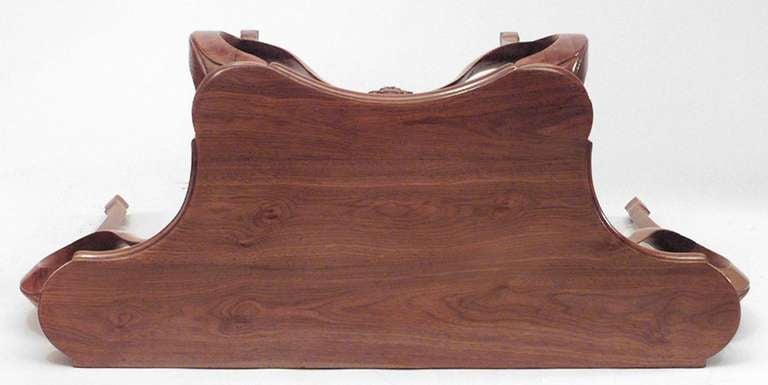 Pair of Art Nouveau Walnut Console Tables In Excellent Condition In Queens, NY