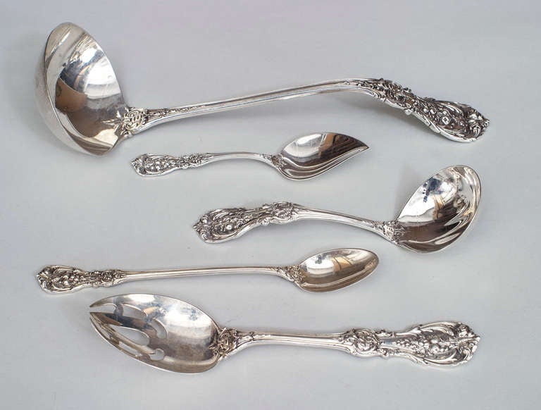 Francese Set di posate in argento Luigi XV Reed & Barton in vendita