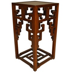 Chinese Hardwood Pedestal Stand