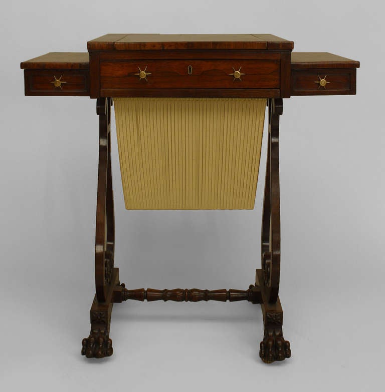 Englischer Schachbretttisch aus Palisanderholz im Regency-Stil im Zustand „Hervorragend“ im Angebot in New York, NY