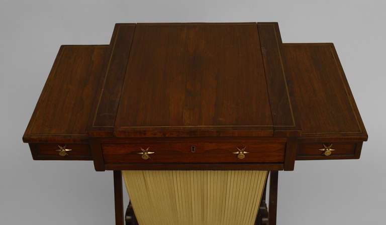XIXe siècle Table d'échecs à rabat en bois de rose de style Régence anglaise en vente