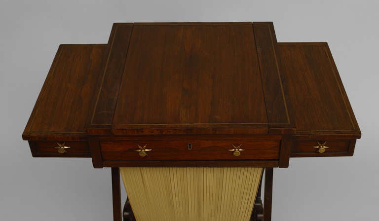 English Regency Rosewood Flip Chessboard Table For Sale 2