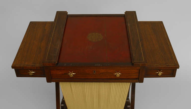 Englischer Schachbretttisch aus Palisanderholz im Regency-Stil im Angebot 3