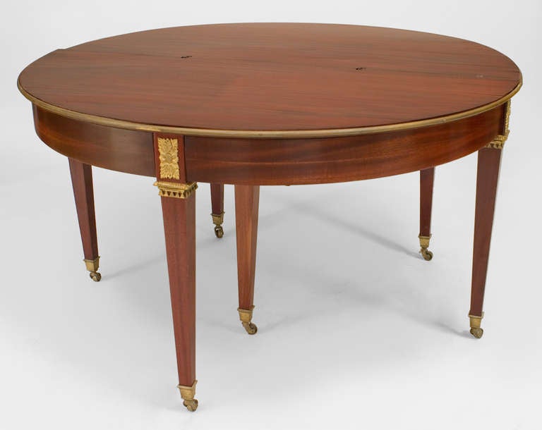 French Louis XVI Style Mahogany Console Table In Excellent Condition For Sale In New York, NY