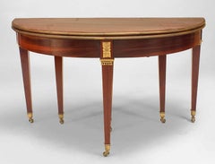 French Louis XVI Style Mahogany Console Table