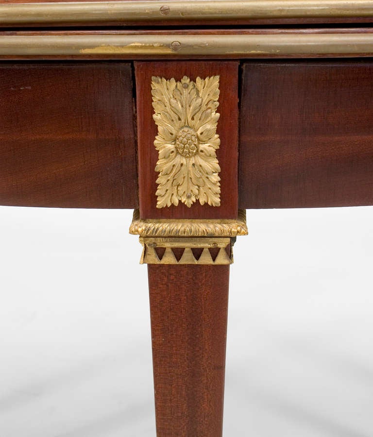 19th Century French Louis XVI Style Mahogany Console Table For Sale