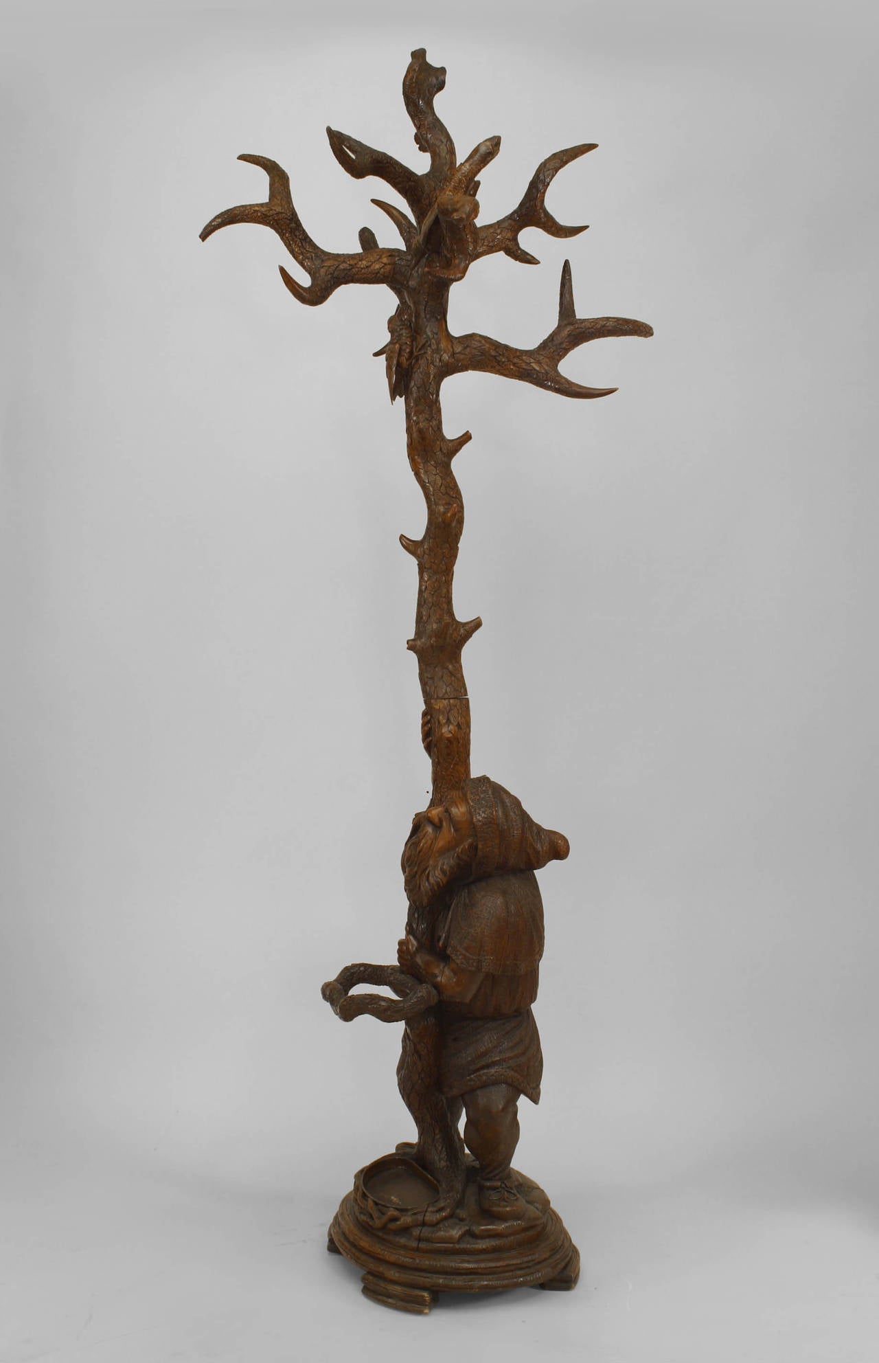 Th Century Black Forest Carved Walnut Gnome Coat Rack And - Th Century Black Forest Carved Walnut Gnome Coat Rack And Umbrella Stand th century black forest carved walnut gnome coat rack and - th century black forest carved walnut gnome coat rack and umbrella stand