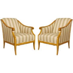 Pair of Swedish Biedermeier Bergeres 8