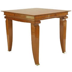 1940s Mahogany Game Table Attributed to Jean Pascaud 5