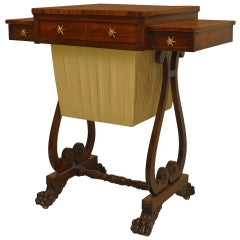 Englischer Schachbretttisch aus Palisanderholz im Regency-Stil