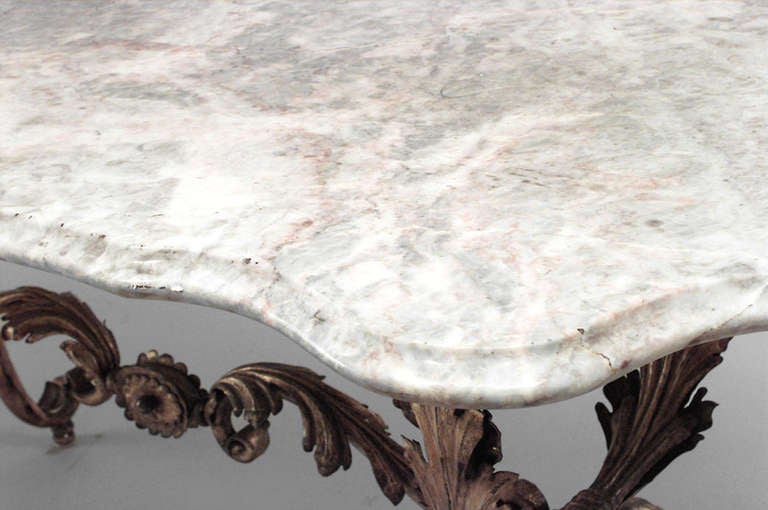 Italian Venetian Style Marble Center Table For Sale 3