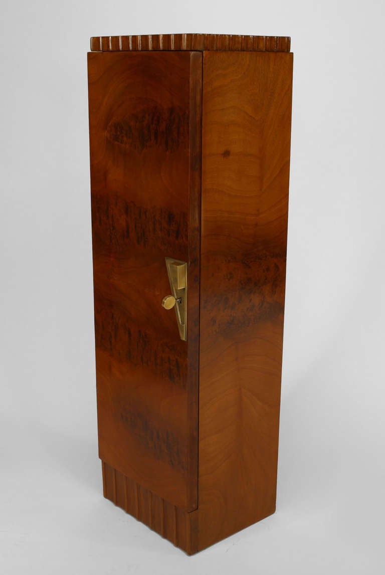 Pair of French Art Deco Pedestal Cabinets Attributed to Roger Bal In Excellent Condition For Sale In Queens, NY