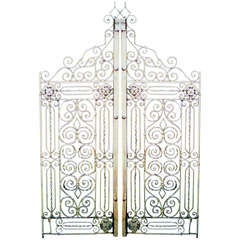 Pair of 19th c. Italian Painted Iron Gates