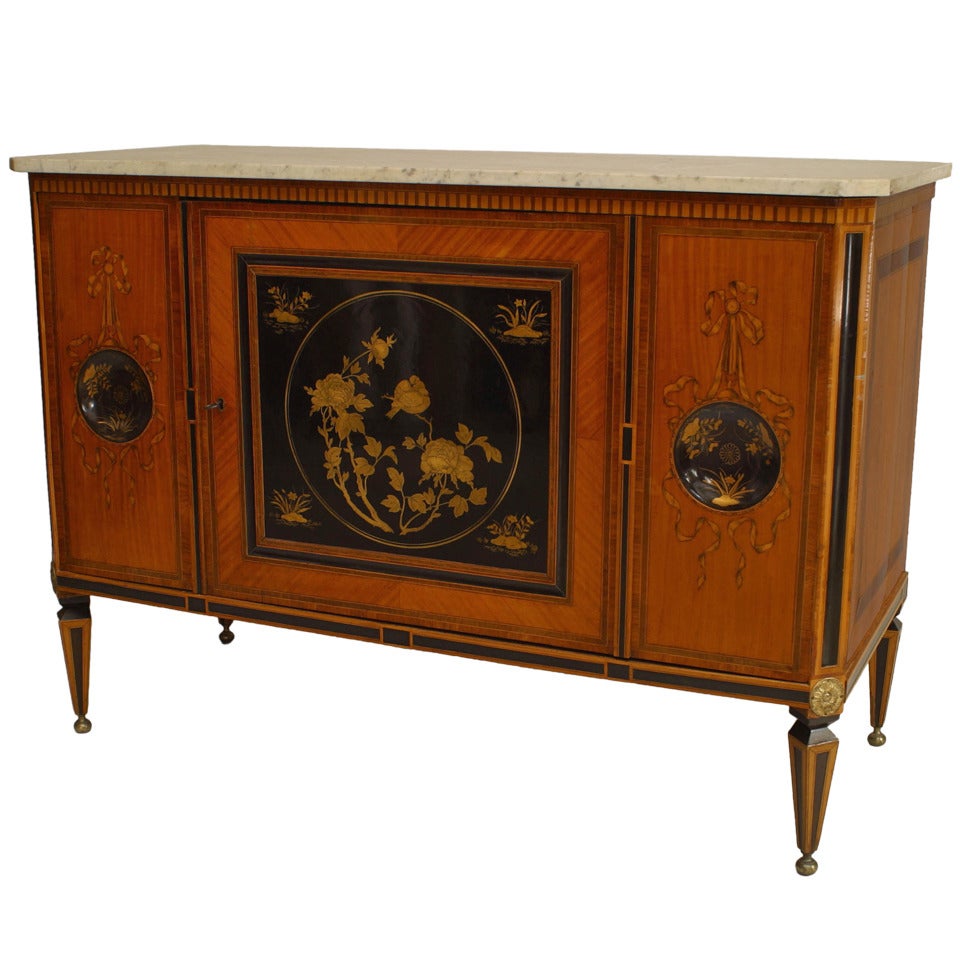 18th Century Dutch Inlaid Satinwood Commode