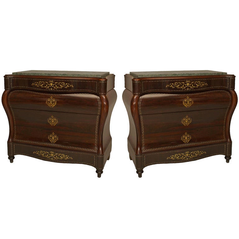Pair of Fine Spanish Rosewood Commodes For Sale at 1stdibs
