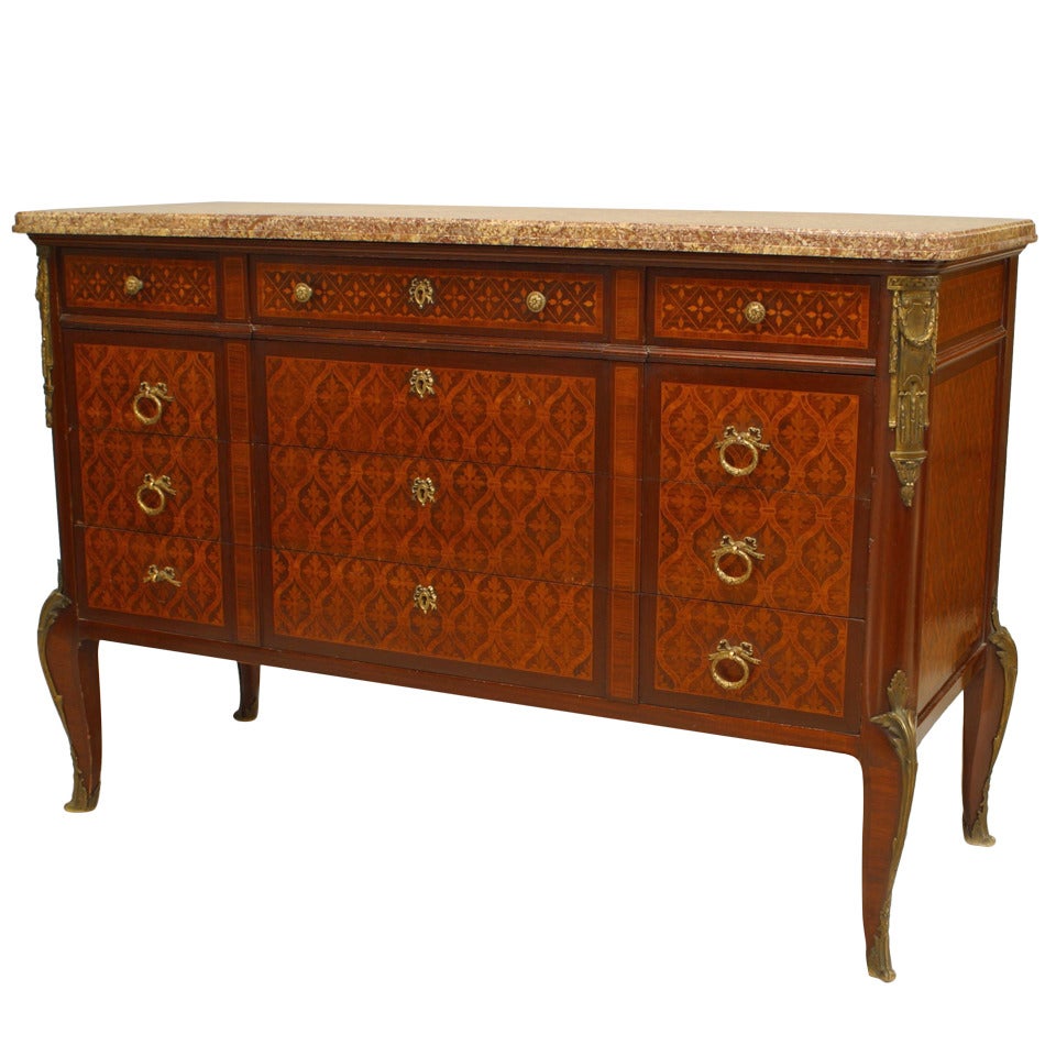 French Louis XVI Inlaid Commode