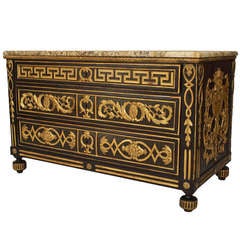 18th c. Italian Gilt Carved Chest of Drawers