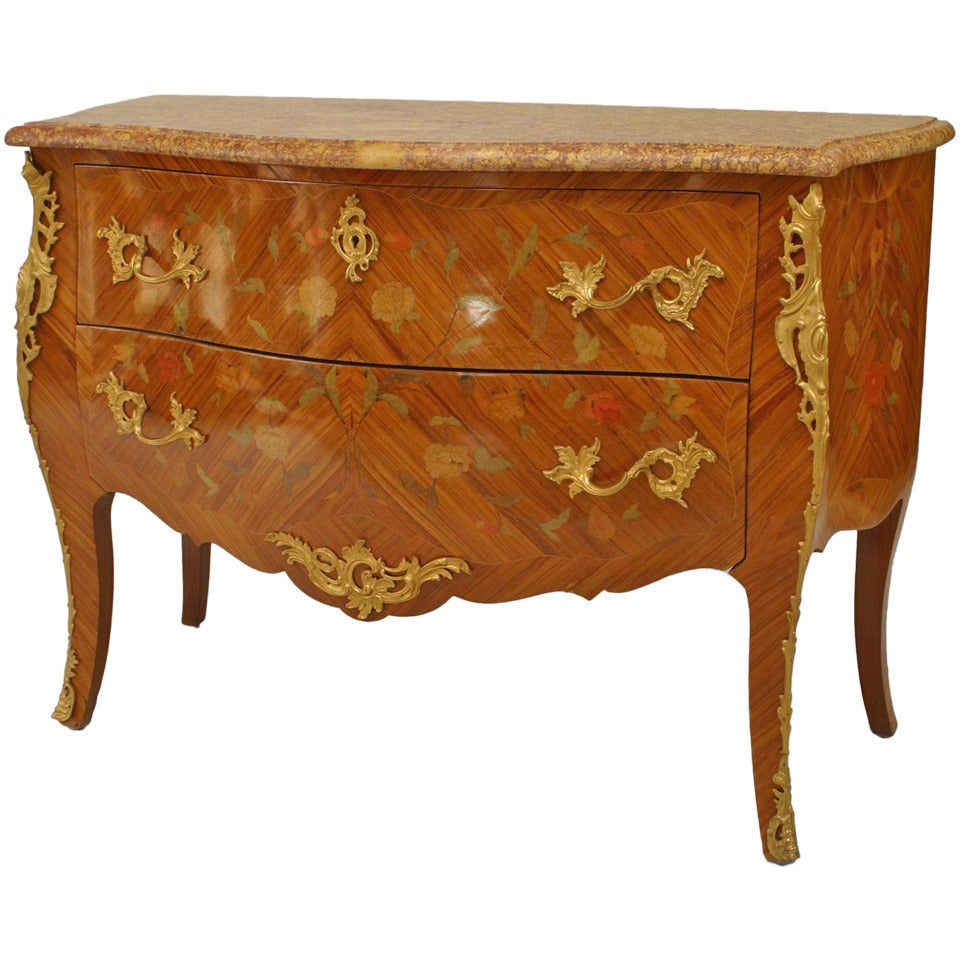 French Louis XV Style Kingwood Commode