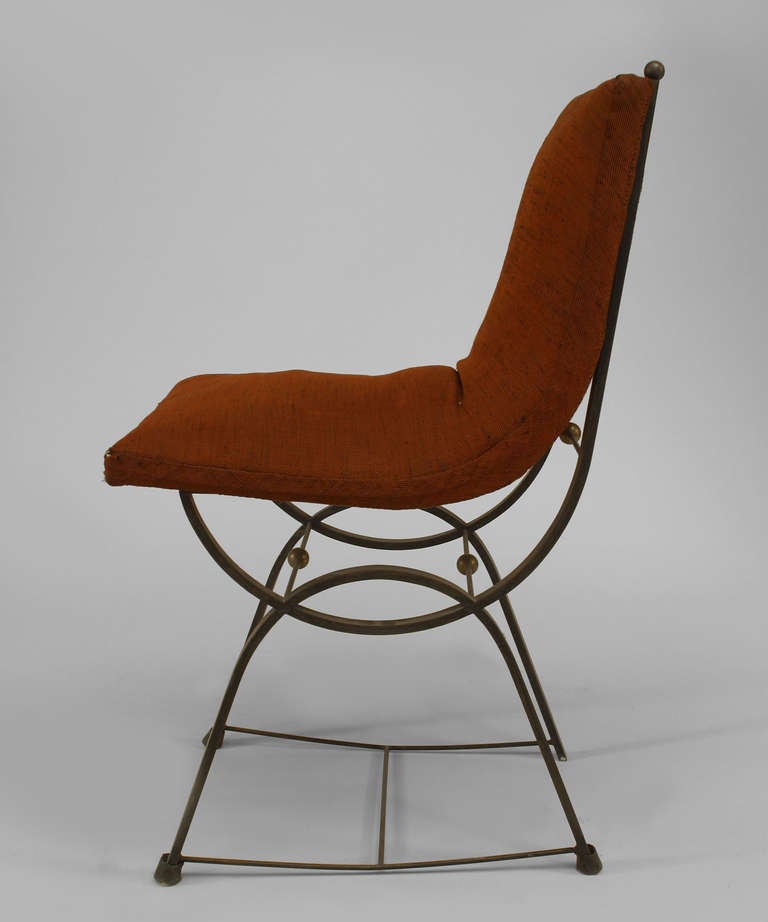 Mid-Century Modern Set of 8 Mid-Century Dining Chairs Attributed to Gilbert Poillerat