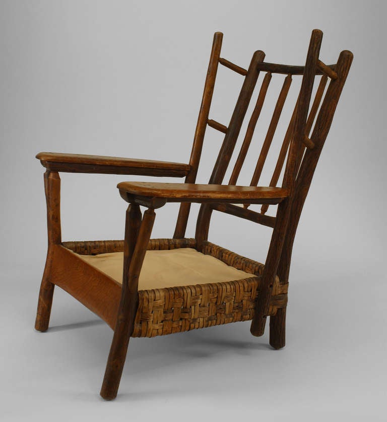 Old Hickory Company Upholstered Three Piece Salon Set at 1stDibs