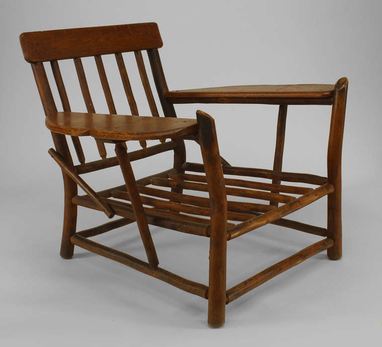 Old Hickory Company Upholstered Three Piece Salon Set at 1stDibs