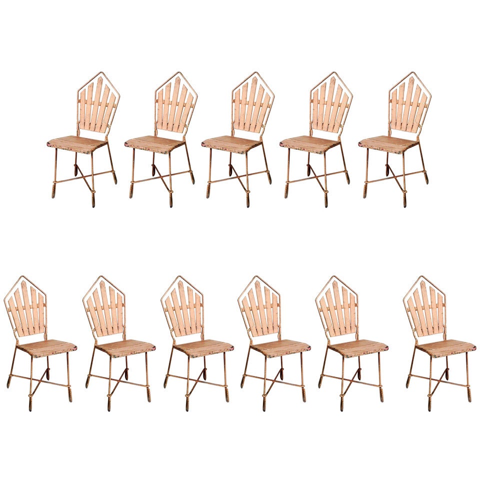 11 chaises d'appoint Art déco d'extérieur