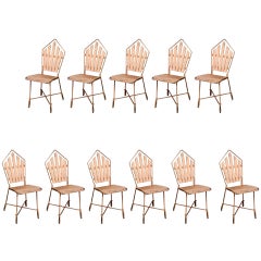 Vintage 11 Outdoor Art Deco Side Chairs