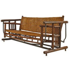 20th Century American Rustic Porch Glider Settee by Old Hickory Co.