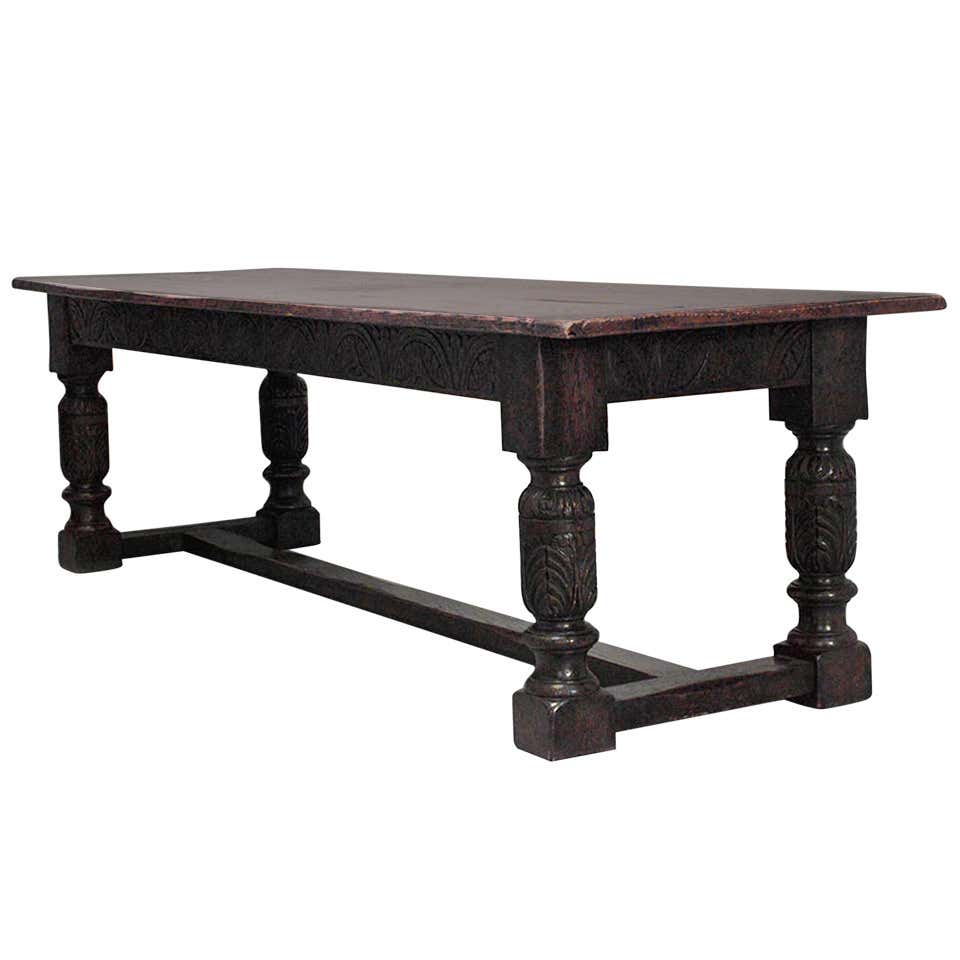 Italian Renaissance Style Oak Refectory Table For Sale at 1stDibs