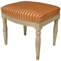 Small Louis XVI Style Upholstered Bench