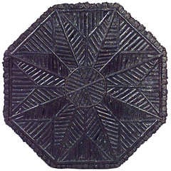 19th c. Rustic Octagonal Slat Twig End Table 3
