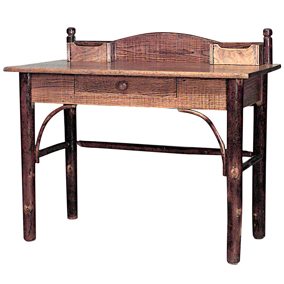 Rustic Old Hickory Writing Table