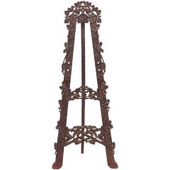 Used Rustic Black Forest Floral Easel