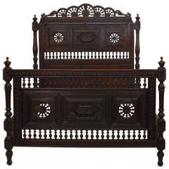 French Provincial Carved Queen Sized Bed