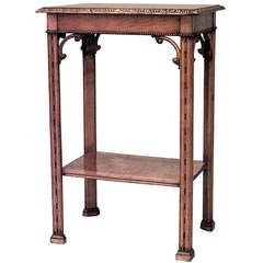 19th c. Chinese Chippendale Satinwood End Table 9