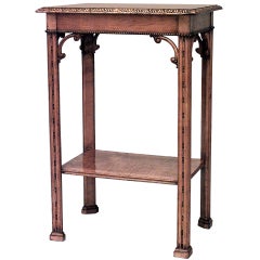Antique English Victorian Chinese Chippendale End Table