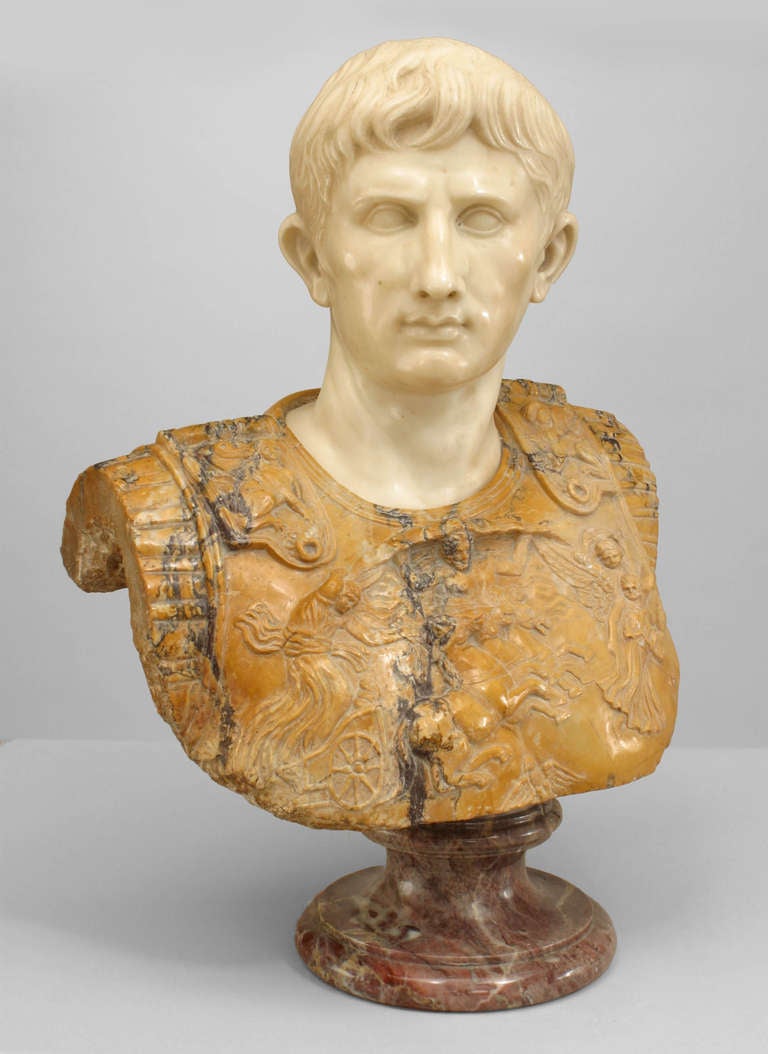 18th Century and Earlier Italian Neoclassic Augustus of Primaporta Bust