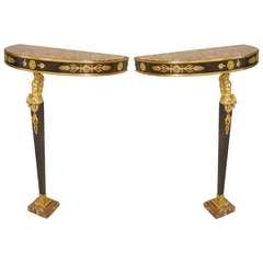 Pair of Dore French Empire Bracket Consoles 10