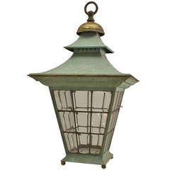 English Georgian Style Copper Hanging Lantern 4